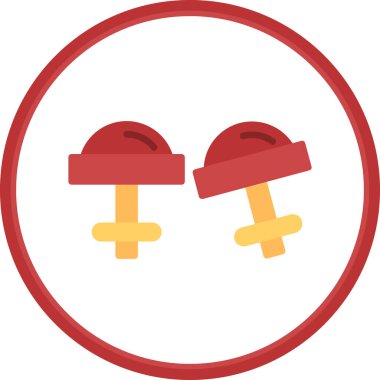 Mantar. Web simgesi basit illüstrasyon