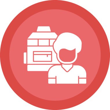 Sırt çantası simgesi, grafik tasarımı, vektör illüstrasyonu 