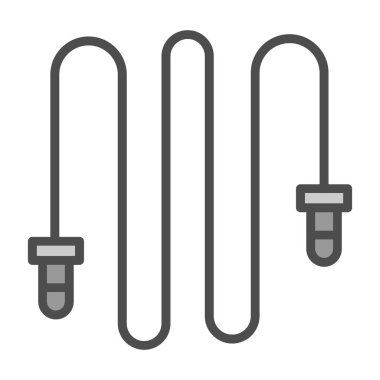 İp atlama ikonu. İzole vektör illüstrasyonu