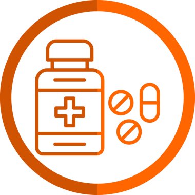 Tıbbi hap vektör simgesi modern illüstrasyon