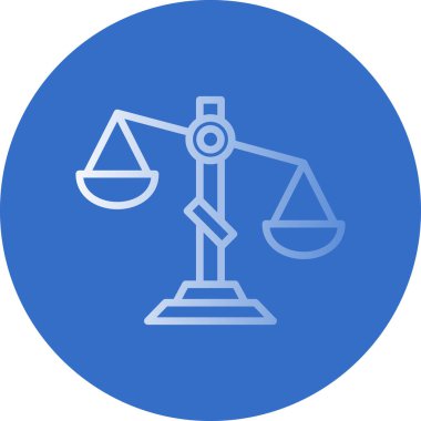 Ölçek simgesi, vektör illüstrasyonu basit tasarım