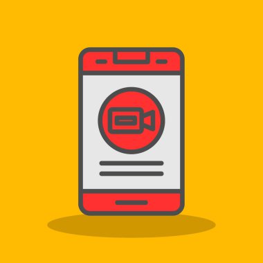 akıllı telefon aygıtı renkli vektör simgesi