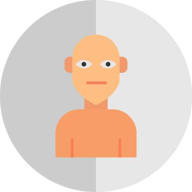 Man düz simgesi, vektör illüstrasyonu