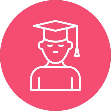 öğrenci web simgesi, vektör illüstrasyonu 