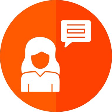 kadın avatar simgesi vektör illüstrasyonu