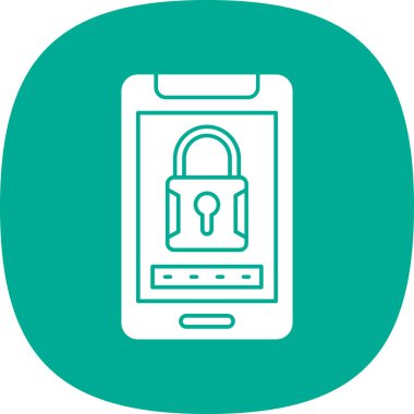 akıllı telefon güvenlik simgesi, vektör illüstrasyonu 