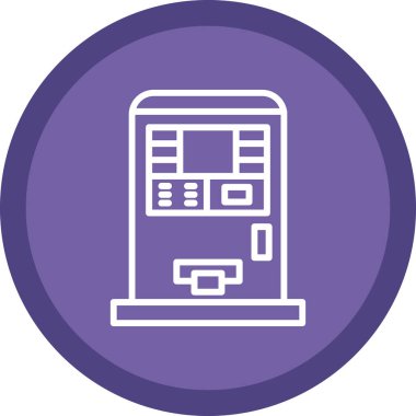 atm makine simgesi, vektör illüstrasyonu basit tasarım