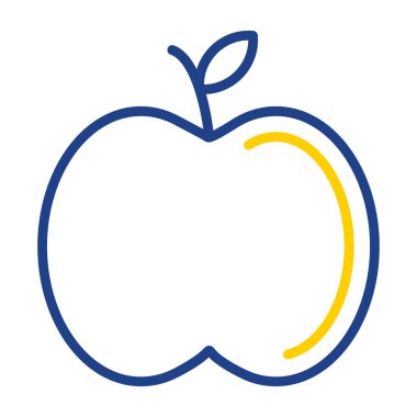 Elma. Web simgesi basit illüstrasyon 