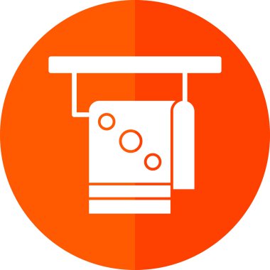 Havlu simgesi, vektör illüstrasyonu basit tasarım