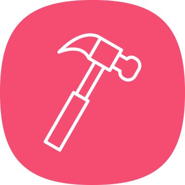 Çekiç simgesi, vektör illüstrasyonu basit tasarım