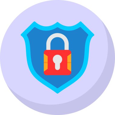 Güvenlik simgesinin vektör illüstrasyonu 