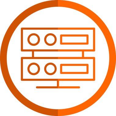 sunucu simgesi, vektör illüstrasyonu basit tasarım