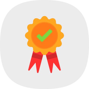 ödül düz renk vektörü simgesi