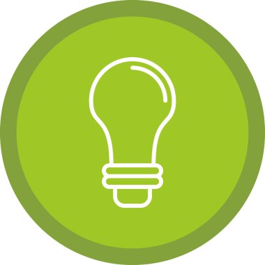 ampul düz simgesi, vektör illüstrasyonu