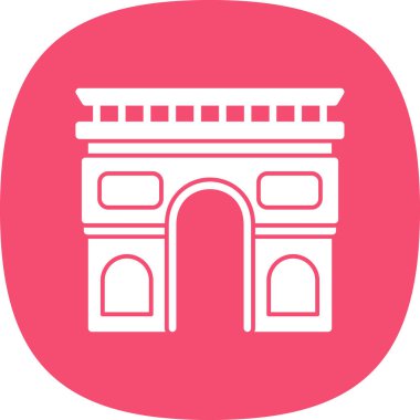 Binanın tek bir izole edilmiş simgesinin vektör çizimi