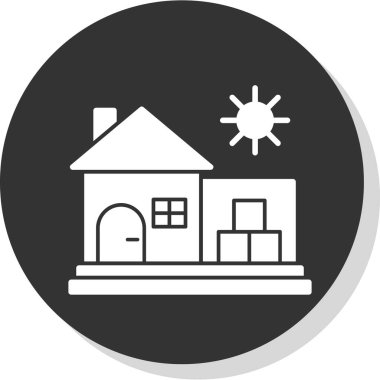 Ev vektör tasarımı. Ev düz simgesi 