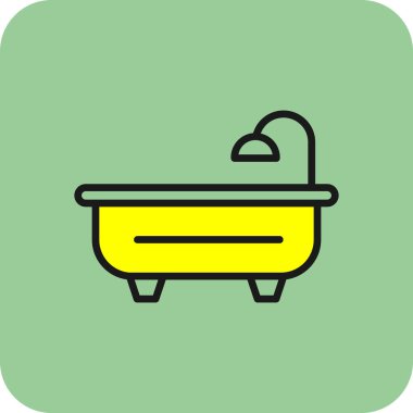 Küvet ikonu vektör illüstrasyon tasarımı