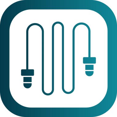 İp atlama ikonu. İzole vektör illüstrasyonu