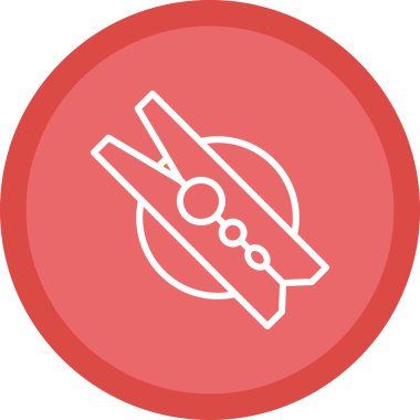 Clothespin düz simgesinin vektör illüstrasyonu 