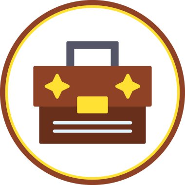 Bavul. Web simgesi basit illüstrasyon 