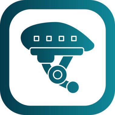 Bisiklet kask simge vektör çizim