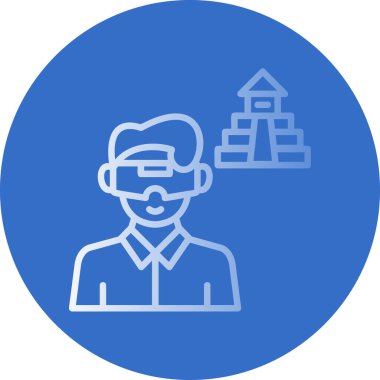 VR. Web simgesi vektör illüstrasyonu