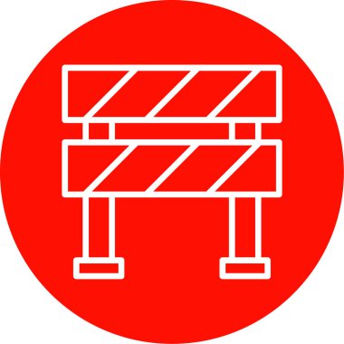 bariyer simgesi basit illüstrasyon