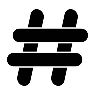 hashtag web simgesi, basit vektör illüstrasyonu