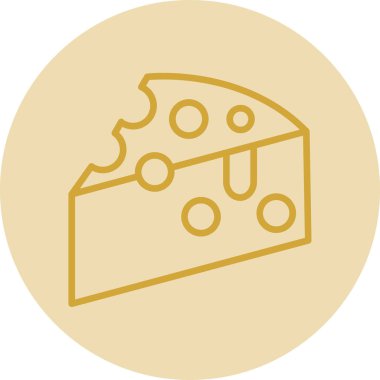 Peynir simgesi, vektör illüstrasyonu basit tasarım