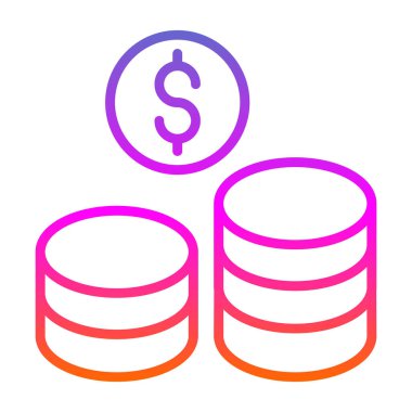 Para için. Web simgesi basit illüstrasyon