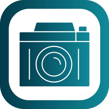 Kamera. Web simgesi basit illüstrasyon