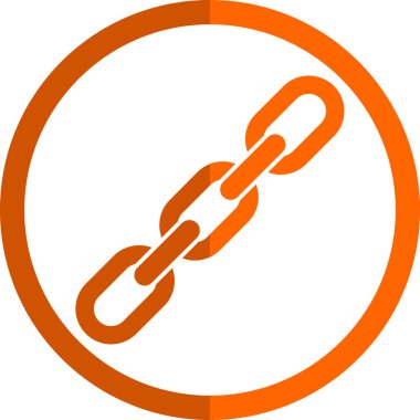 Zincir simgesi, vektör illüstrasyonu