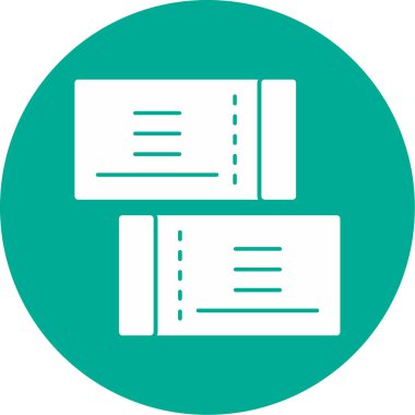 Biletler simge vektör illüstrasyonu