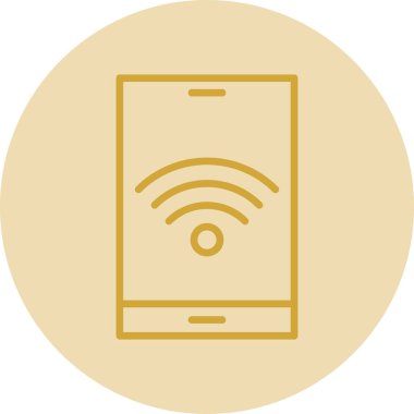 wifi sembollü tablet pc, vektör illüstrasyonu, kablosuz simge