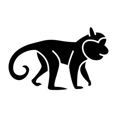 Maymun. Web simgesi basit illüstrasyon