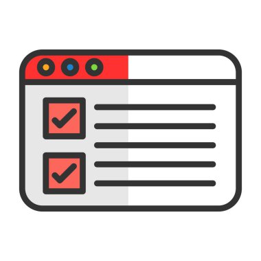 Soyut arkaplanda kontrol listesi simgesi izole edildi