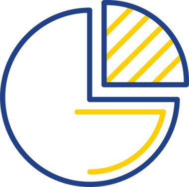 Pasta grafiği simgesinin vektör çizimi 