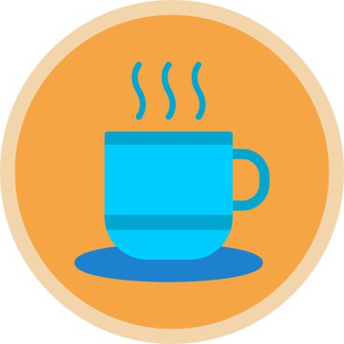 sıcak kahve simgesi, vektör illüstrasyonu