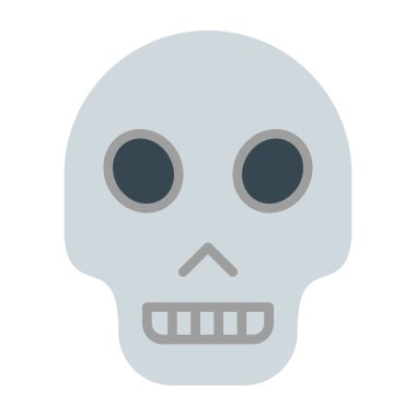 kafatası vektör simgesi, tasarım illüstrasyonu 