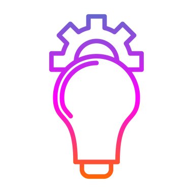 Modern ampul ikonunun vektör illüstrasyonu