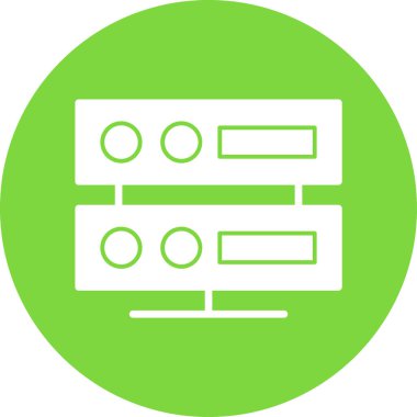 Basit sunucu simgesi, vektör illüstrasyonu