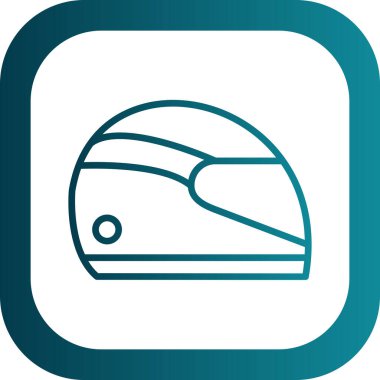 Kask simgesi basit tasarım illüstrasyonu 