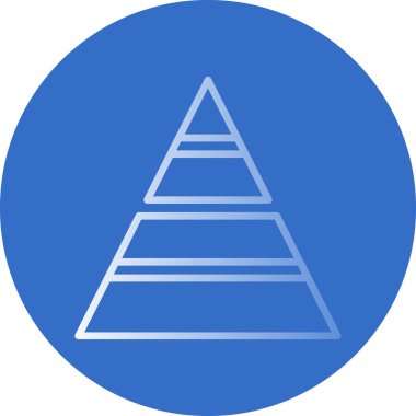 Piramit. Web simgesi basit illüstrasyon