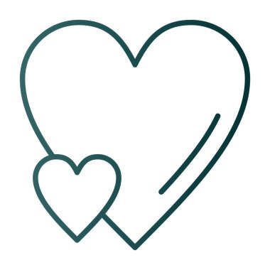 Kalp simgesi, vektör illüstrasyonu basit tasarım