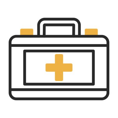 ilk yardım kiti vektör simgesi 