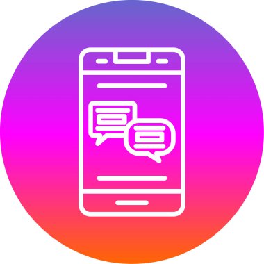 Cep telefonu simgesi, vektör illüstrasyonu