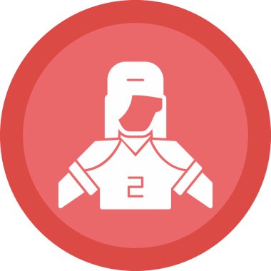 Kadın oyuncu simgesi, vektör illüstrasyonu 