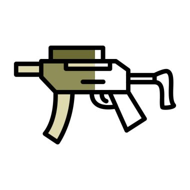 askeri silah ikonu vektör illüstrasyonu