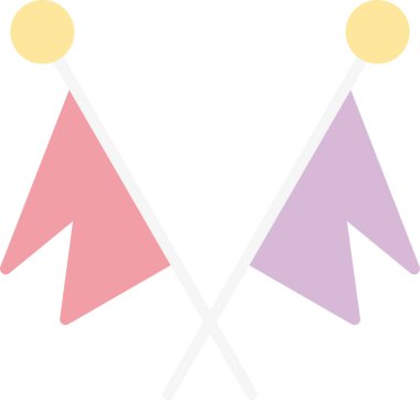 Basit bayrak vektör çizgisi simgesi 