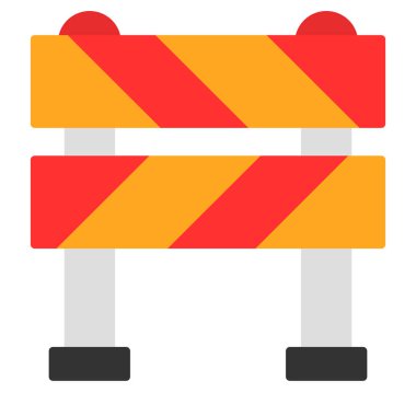 bariyer simgesi basit illüstrasyon